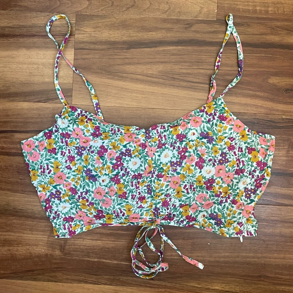 Nasty Gal Floral Crop top